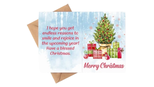 Merry Christmas Greeting Card 5x7