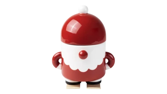 VINTERFINT Santa Claus Jar With Lid - Red/White