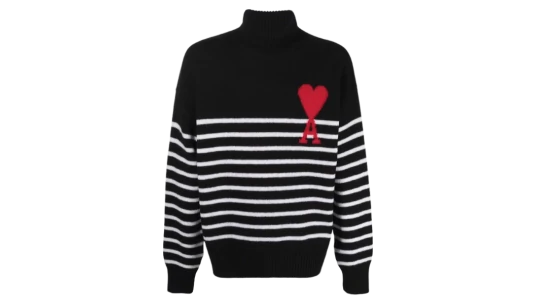 Ami de Coeur Striped Jumper - Black/White/Red