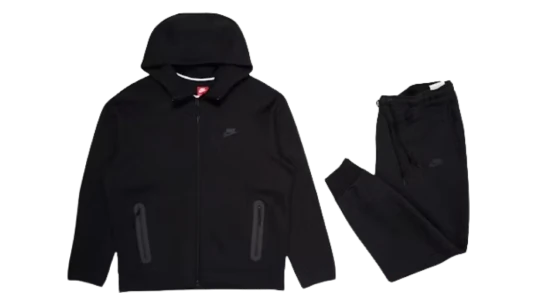 Tech Fleece Full-Zip Hoodie & Joggers Set - Grey/Black