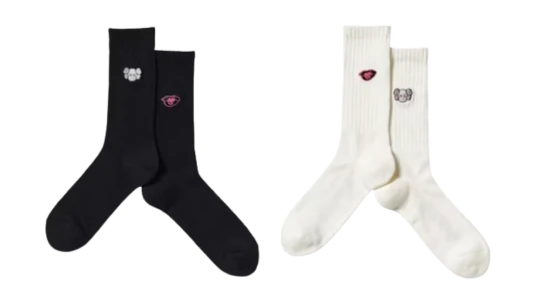 Warhol 476519 Socks Set of 2 - Black/White