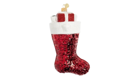 Holiday Stocking Ornament - Red