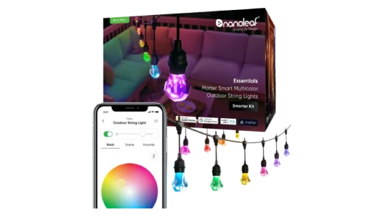 Essentials Matter Smart Multicolor Outdoor String Lights Kit