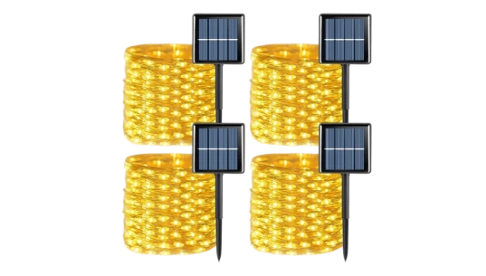 4 Pack Warm White Solar Christmas Lights 33ft