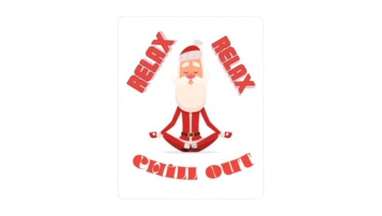 Relax & Chill Out Santa Sticker