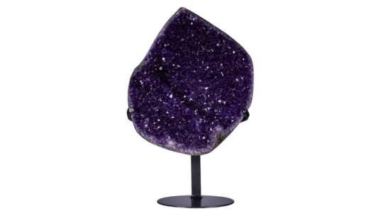 Purple Amethyst Decorative Sculpture Crystal Rock - Purple