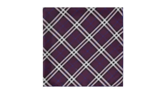 Silk Check Scarf - Purple