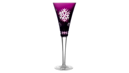 Snowflake Wishes 2015 Health Champagne Flute - Purple