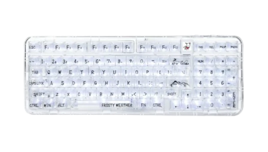 Hot Swappable OLED Mechanical Keyboard - Polar Bear