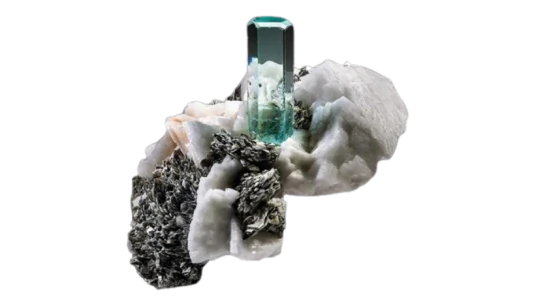 Fine Aquamarine Crystal Specimen in Matrix