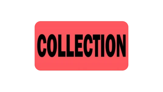 Collection Rectangular Sticker - Red/Black