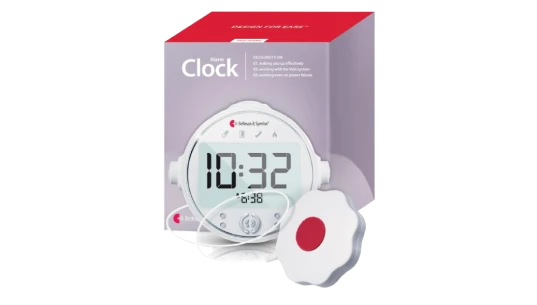 Alarm Clock With Bed Shaker - White