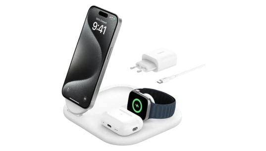 BoostCharge Magnetic Stand 3-in-1 Qi2 15W - White