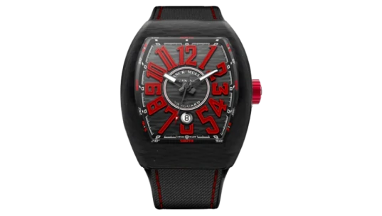 V 45 SC DT CARBONE NR - Carbon Black/Red Dial