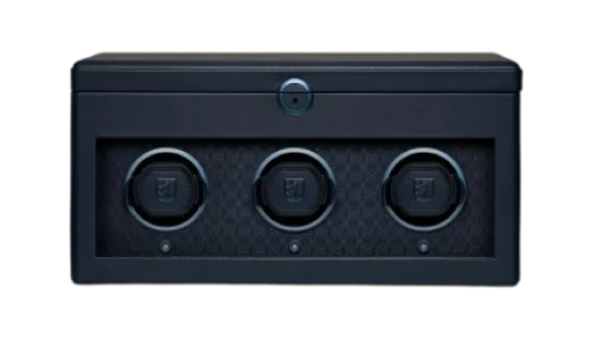 The Earth Triple Watch Winder - Midnight Blue