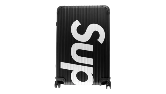 Logo Print Suitcase - Black