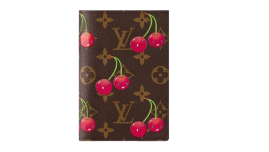 Cherry Passport Cover - Brown Monogram