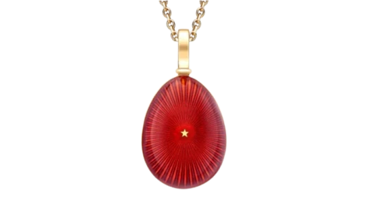 Starburst Egg Pendant - Red