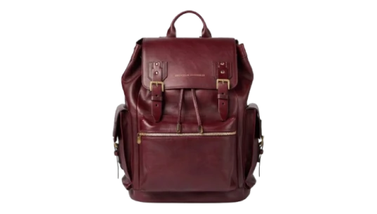 Calfskin City Backpack - Burgundy