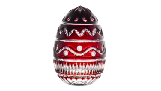 Elation Egg Paperweight 4.7" - Ruby Red