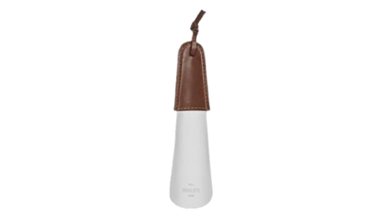Shoehorn Metal & Venezia Calf Leather - Cacao