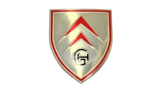 Citroën Badge On Hood Arrow - Red/Silver