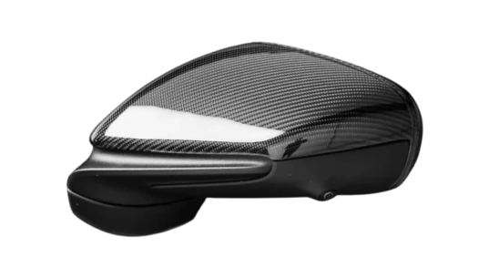 Side Mirror Caps Carbon Fiber Porsche Taycan LHD Version - Gloss