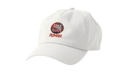 Stay Away Human Dying Light Cap - White/Red