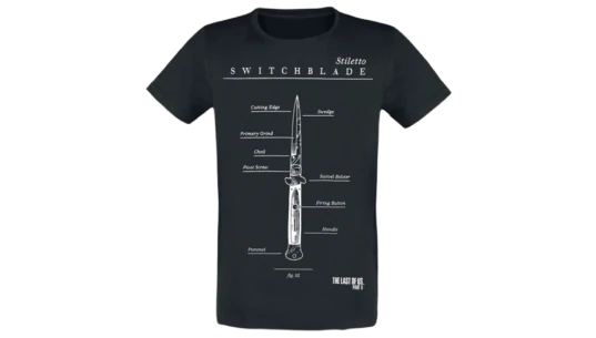 The Last Of Us Switchblade Short-Sleeve T-Shirt - Black/White