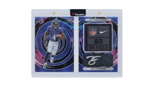 Zay Flowers 2023 Panini Spectra Laundry Tag Booklet Rookie Card