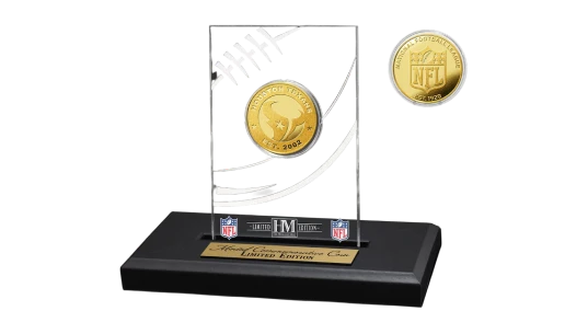 NFL Acrylic Gold Coin Desk Top Display