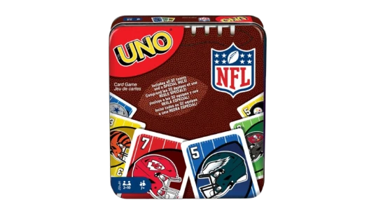 UNO NFL Card Game in Storage Tin Box