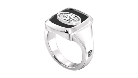 True Fan True Fans Ring - Black Onyx/Sterling Silver/Diamonds