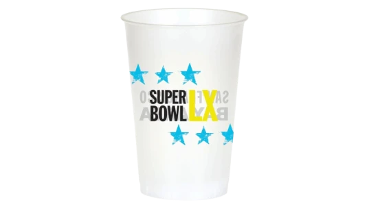 NFL Super Bowl LX 2026 Disposable Plastic Cups 24 Count