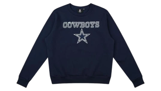 Dallas Cowboys Sequin Crewneck Sweatshirt - Navy