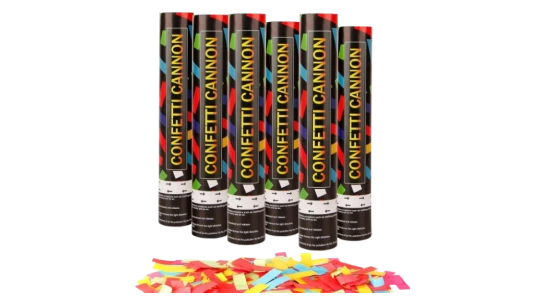 Confetti Cannon 6 Pack - Multicolor