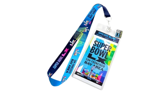 Super Bowl LX 60 Detachable Lanyard & Ticket Holder Set