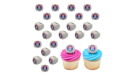 NFL Super Bowl LX Rings Cupcake Decorations 24 Pack