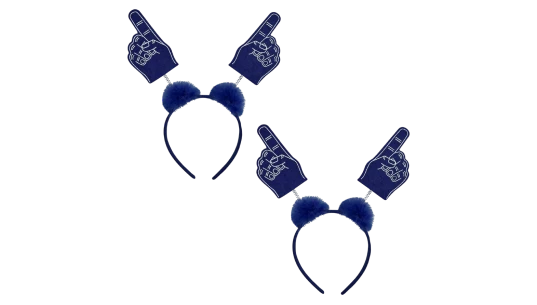 Headband Boppers with Marabou 2 Pack - Navy