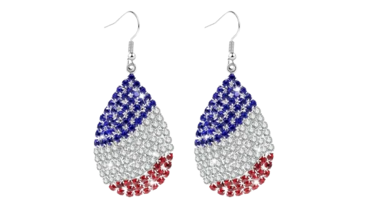 USA Patriotic Earrings - Red/White/Blue