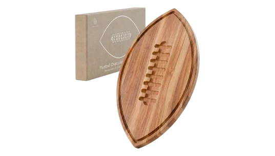 Football Shaped Acacia Wood Cutting Board