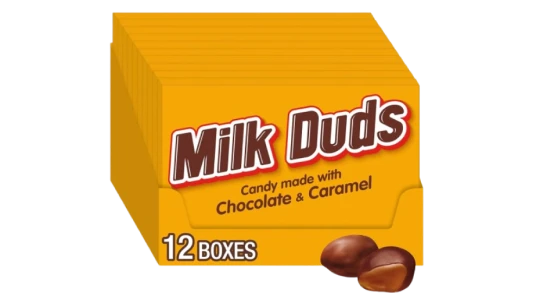MILK DUDS Chocolate & Caramel Candy 142g 12 Pack