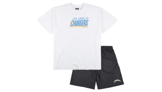 Concept Sport Big & Tall Top & Shorts Set - White/Charcoal