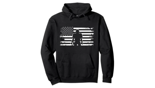 American Football Pullover Hoodie - Black/White