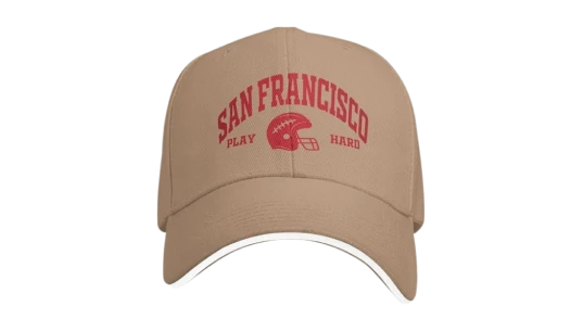 San Francisco Play Hard Baseball Cap - Red/Beige