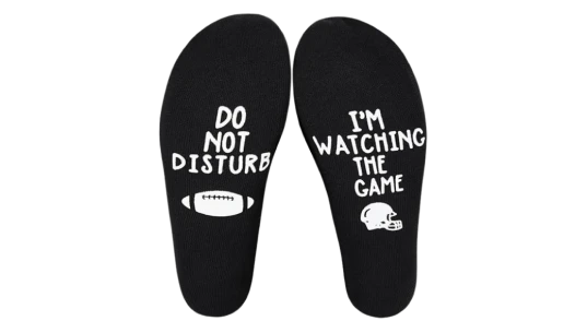American Football Do Not Disturb Cotton Socks - Black/White
