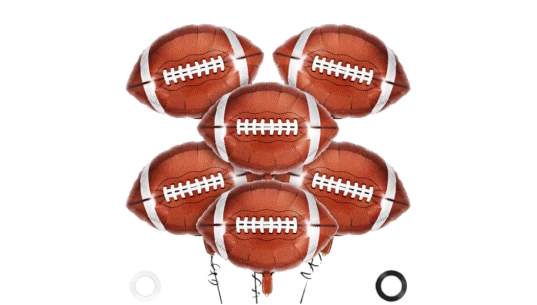 27 Inch Football Balloons Super Bowl Decor 6pcs