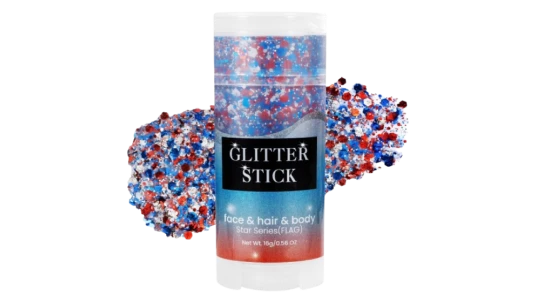 Patriotic USA Flag Face Hair Glitter