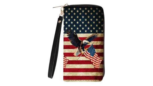 American Flag & Eagle Wallet - Multicolor