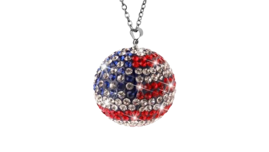 USA Flag Bling Car Hanging Ball - Multicolor